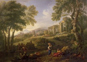 Classical Landscape with Figures and Ruins